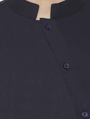 blue solid casual shirt - 16157522 - Standard Image - 4