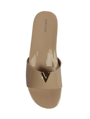 beige slip on sandals - 16157725 - Standard Image - 4
