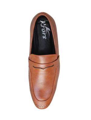 brown leatherette slipons - 16158018 - Standard Image - 4