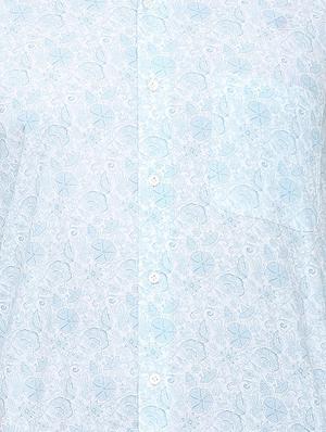 blue floral printed casual shirt - 16158126 - Standard Image - 4