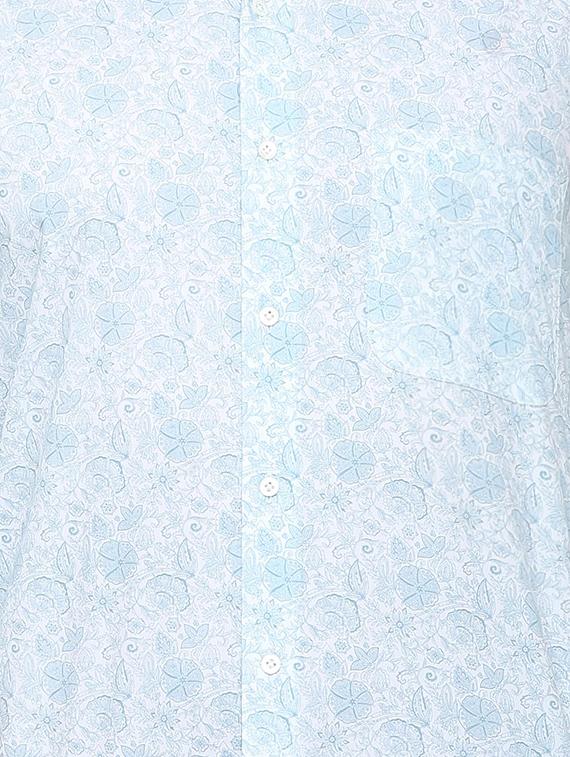 blue floral printed casual shirt - 16158126 - Zoom Image - 4