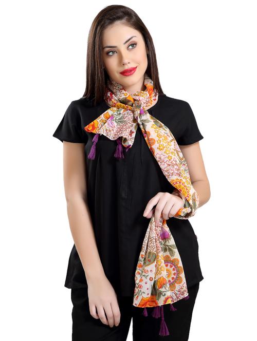 multi colored georgette scarf - 16158322 - Very Small Image - 1
