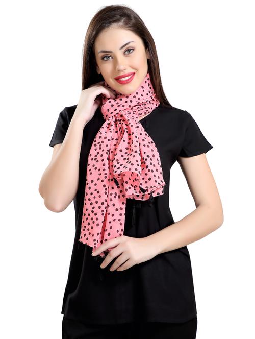 pink georgette scarf - 16158325 - Very Small Image - 1