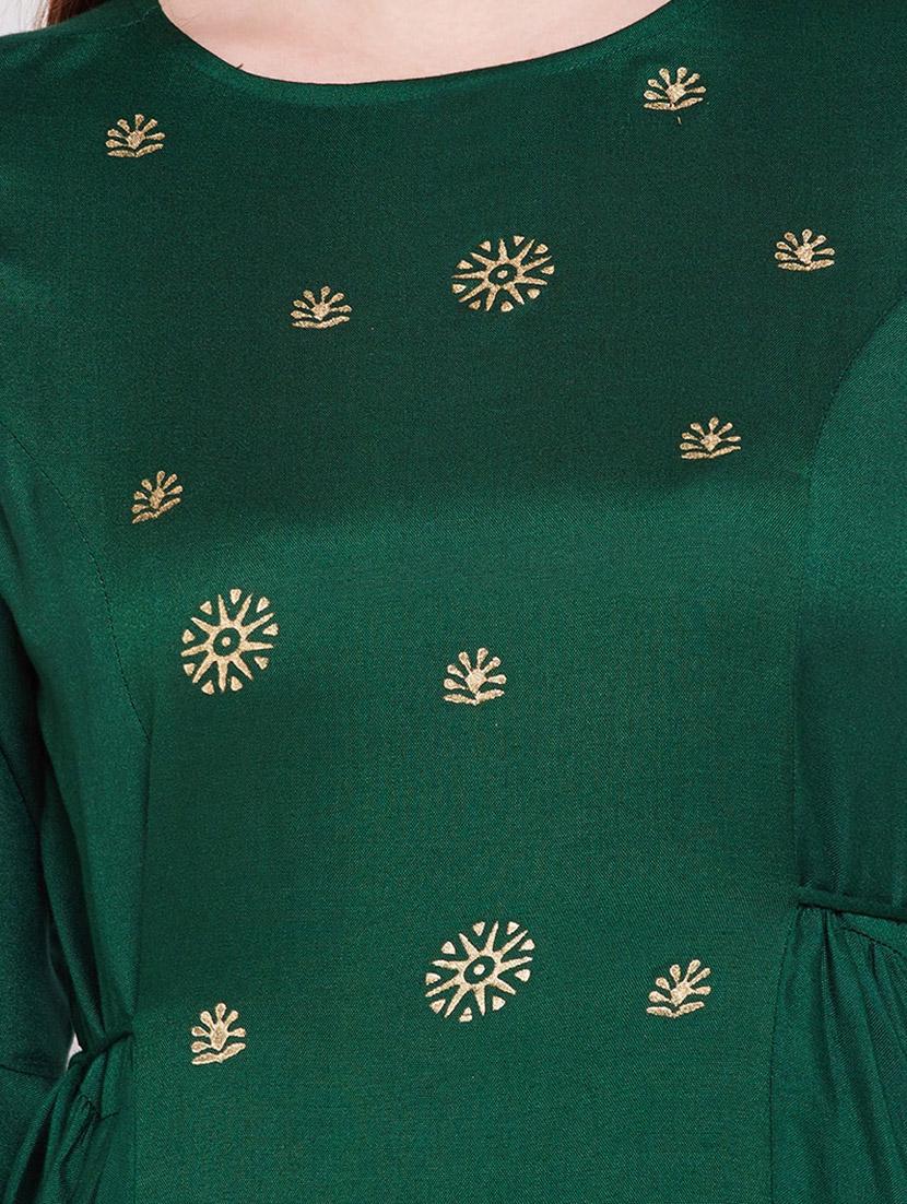 Block print a-line kurti - 16158344 - Zoom Image - 4