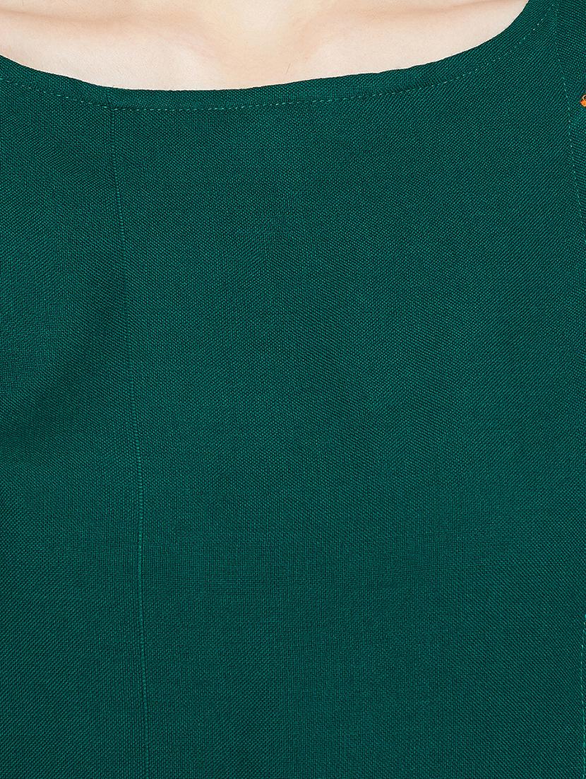 Solid a-line kurta - 16159345 - Zoom Image - 4