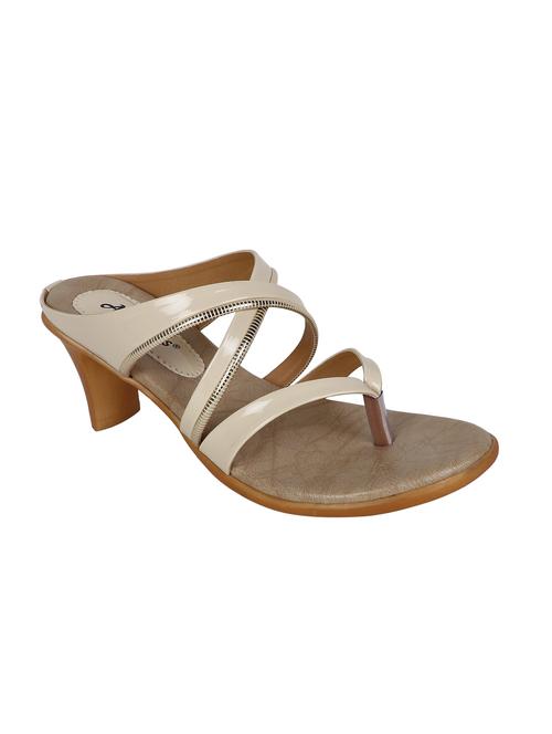 nude slip on sandals - 16165254 - Standard Image - 1
