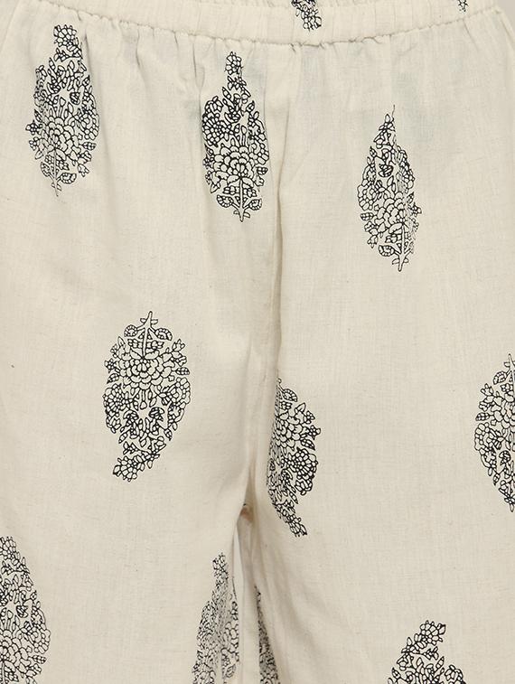 buttoned kurta with palazzo set - 16165427 - Zoom Image - 4