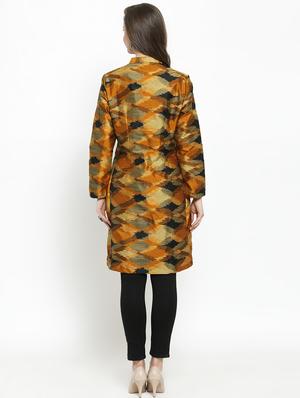 Ikat overlay layered kurta - 16165433 - Standard Image - 4