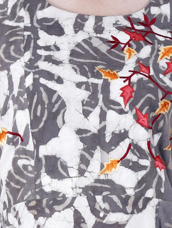 bagru printed flared kurta - 16165763 - Zoom Image - 4