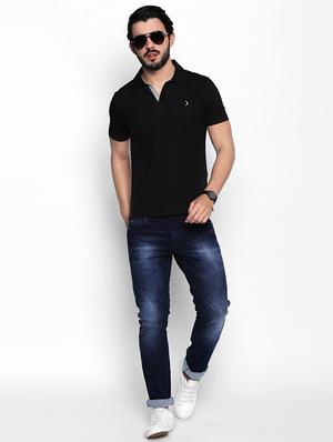 black solid tshirt - 16166216 - Standard Image - 4
