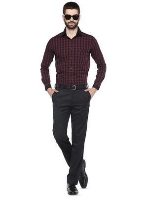 maroon checkered casual shirt - 16167155 - Standard Image - 4