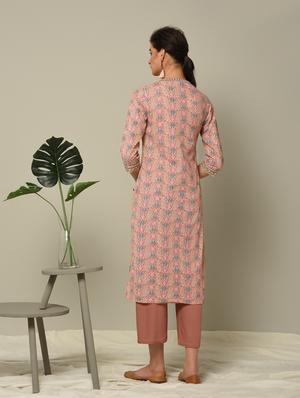 kalamkari printed straight kurta - 16167213 - Standard Image - 4