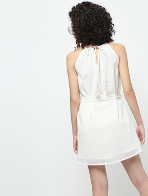 tie knot a-line dress - 16167811 - Standard Image - 4