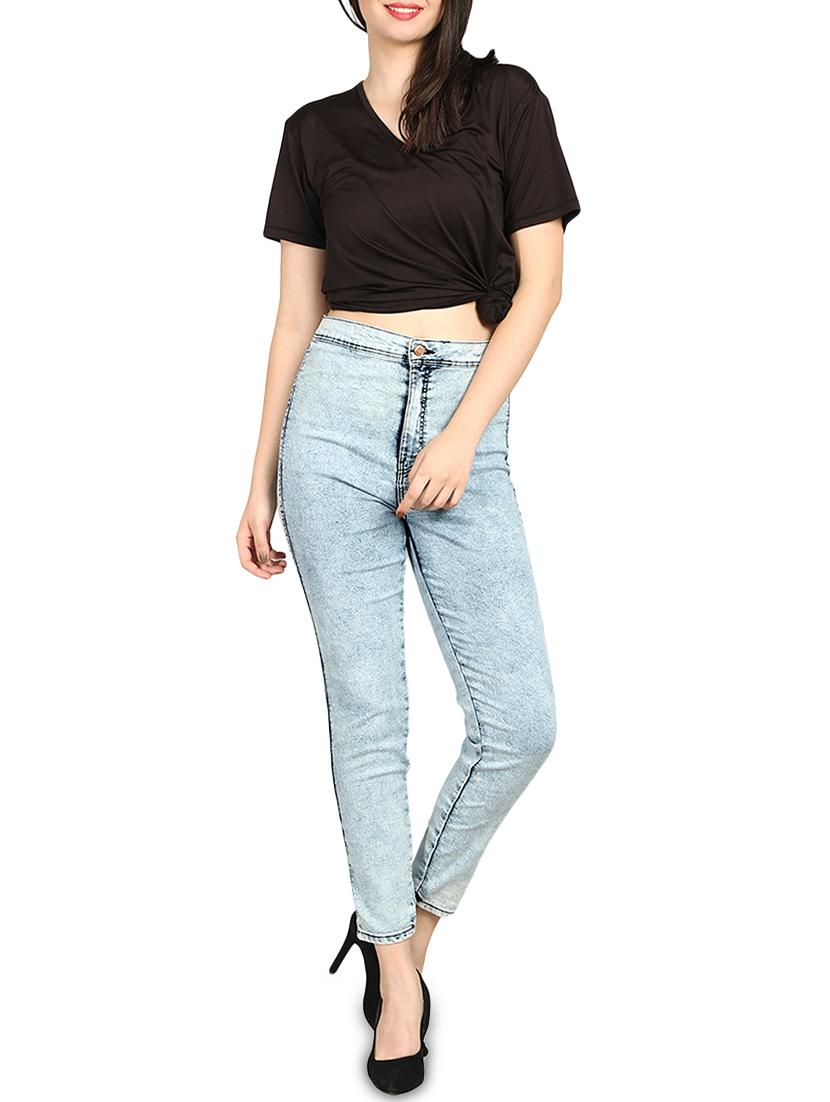high rise acid washed jeans - 16168711 - Zoom Image - 4