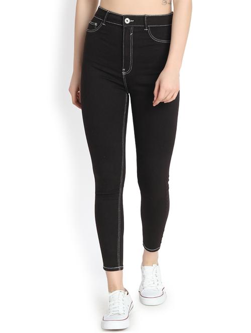 high rise skinny fit cropped jeans - 16168797 - Standard Image - 1