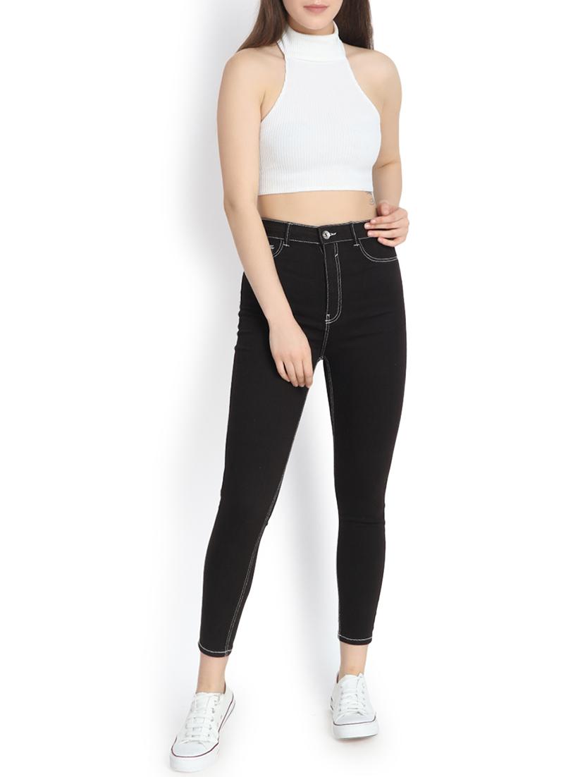 high rise skinny fit cropped jeans - 16168797 - Zoom Image - 4