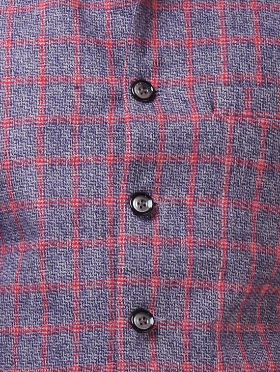 blue checkered nehru jacket - 16169247 - Zoom Image - 4