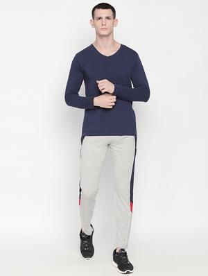 grey cotton full length track pant - 16169472 - Standard Image - 4