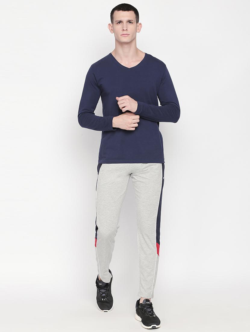 grey cotton full length track pant - 16169472 - Zoom Image - 4