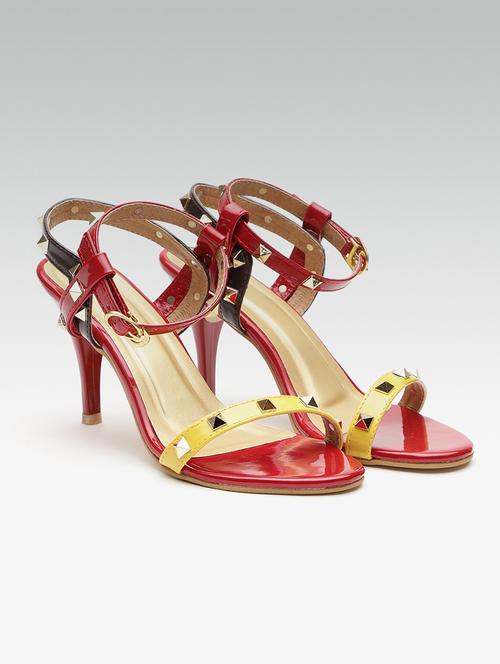 maroon ankle strap sandals - 16170242 - Standard Image - 1