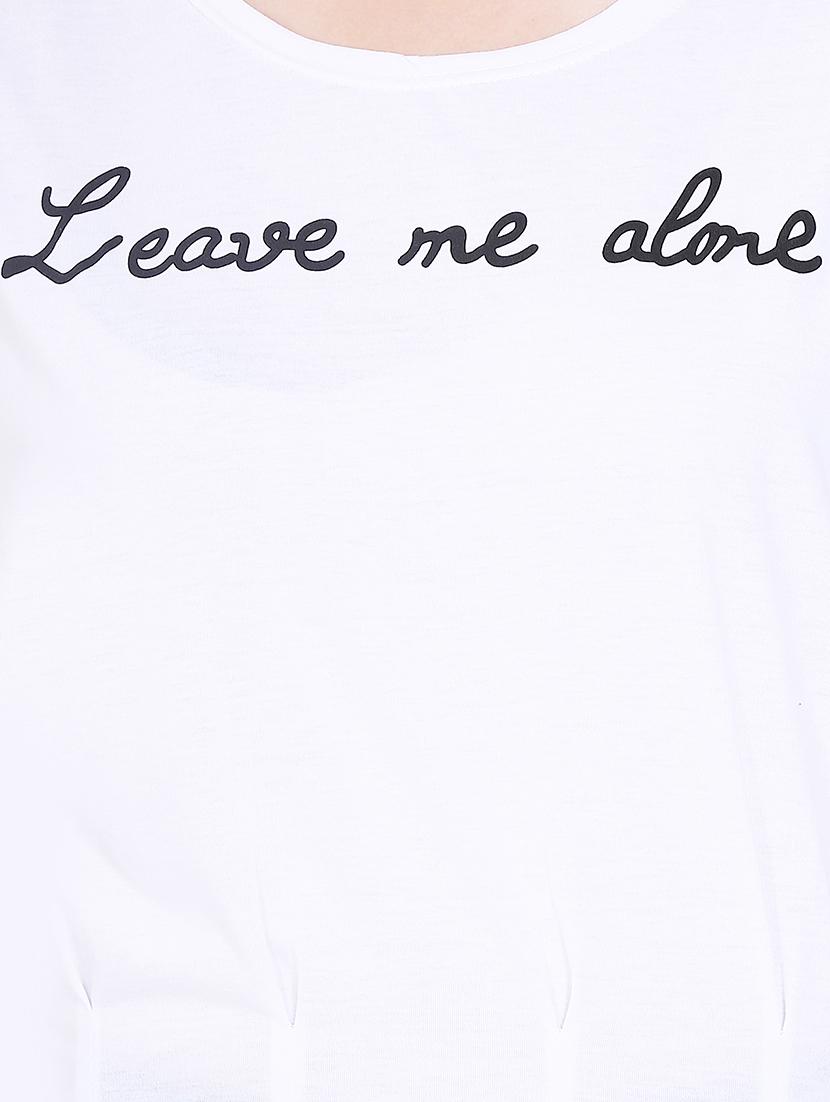 round neck letter print tee - 16170961 - Zoom Image - 4