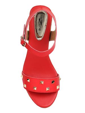 red platforms wedges - 16171081 - Standard Image - 4
