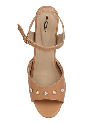 brown ankle strap sandals - 16171105 - Standard Image - 4