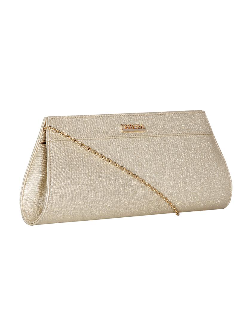 gold leatherette (pu) envelope clutch - 16171377 - Zoom Image - 4
