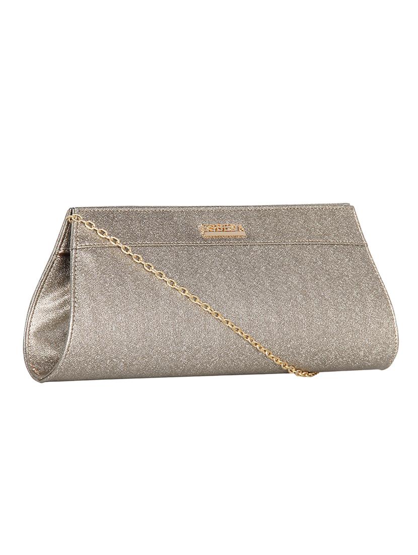 grey leatherette (pu) envelope clutch - 16171379 - Zoom Image - 4