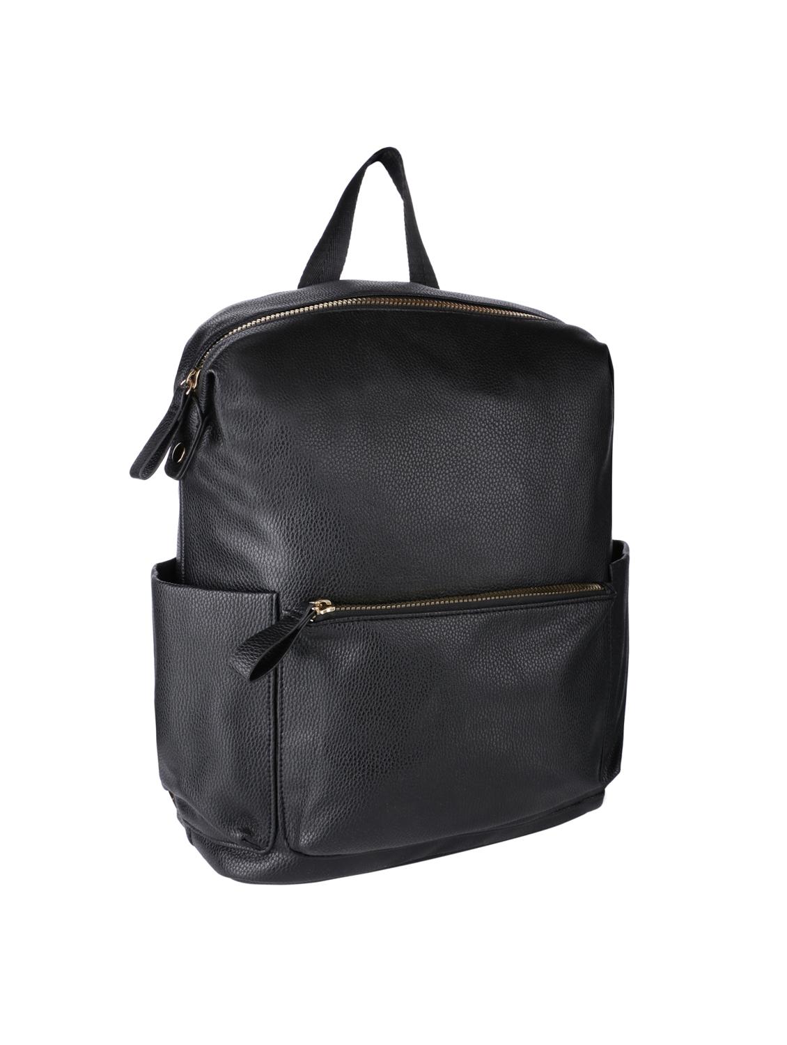 black leatherette (pu) regular backpack - 16172626 - Zoom Image - 4