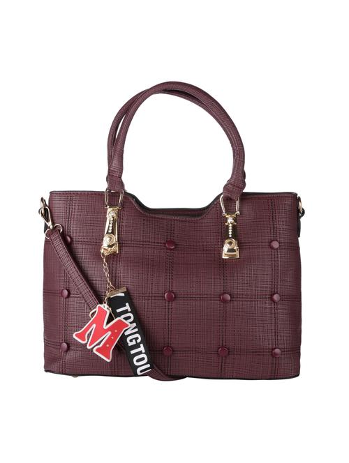 purple leatherette (pu) regular handbag - 16172634 - Standard Image - 1