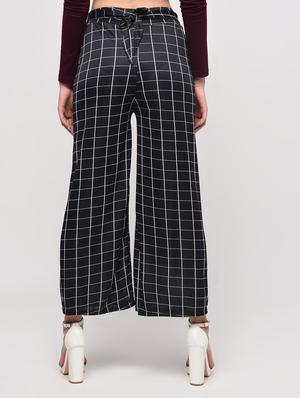 high rise checkered palazzo - 16173082 - Standard Image - 4