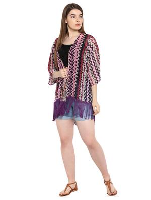 fringed lace boho shrug - 16173366 - Standard Image - 4