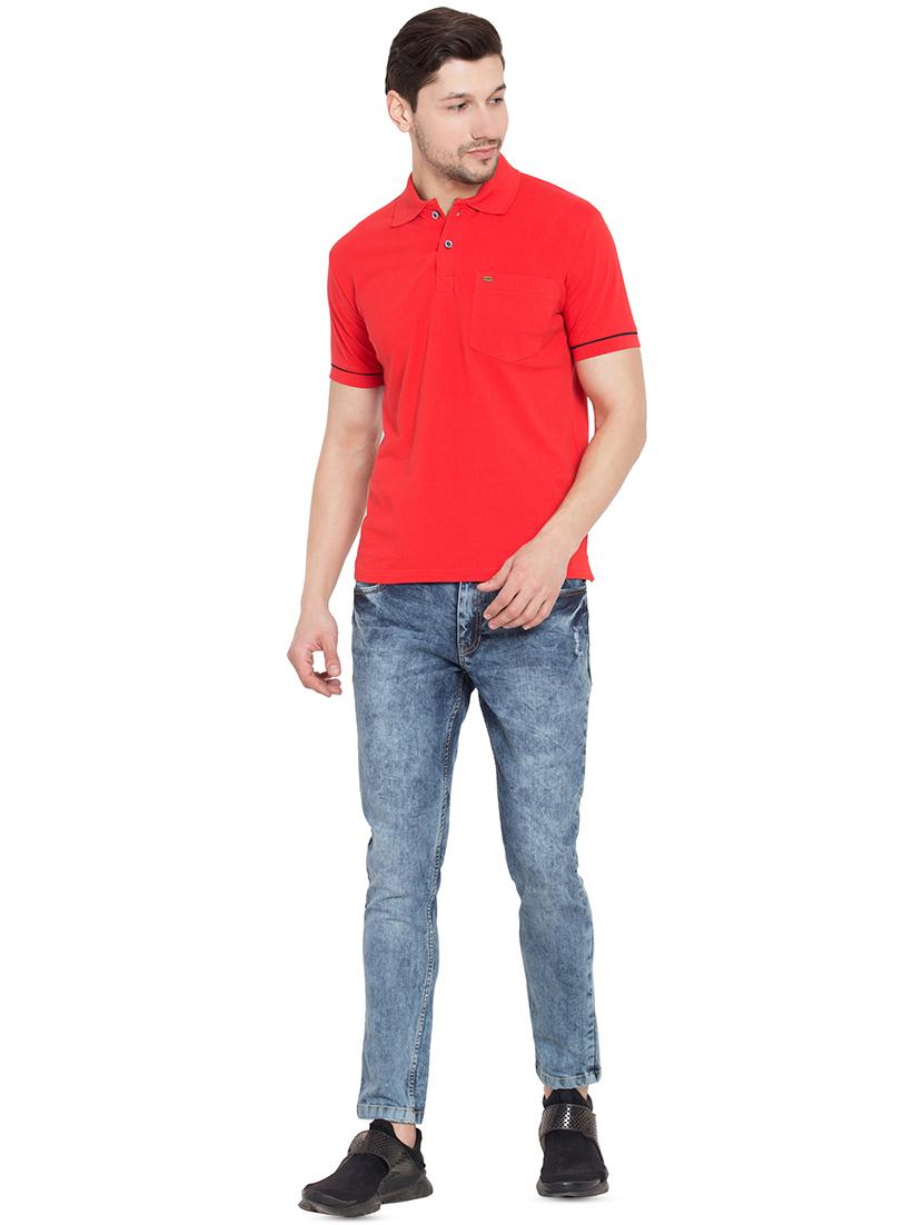red solid t-shirt - 16173906 - Zoom Image - 4