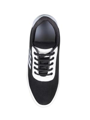 black fabric lace up sneakers - 16174303 - Standard Image - 4