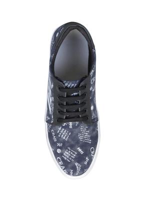 blue leatherette lace up sneakers - 16174304 - Standard Image - 4