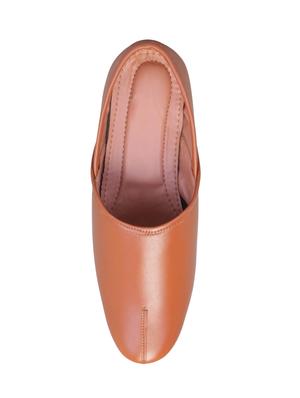 tan leatherette slip on jutis - 16174308 - Standard Image - 4