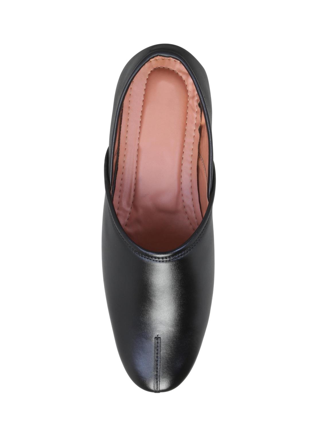 black leatherette slip on jutis - 16174309 - Zoom Image - 4