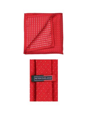 red microfiber tie and pocket square - 16174358 - Standard Image - 4