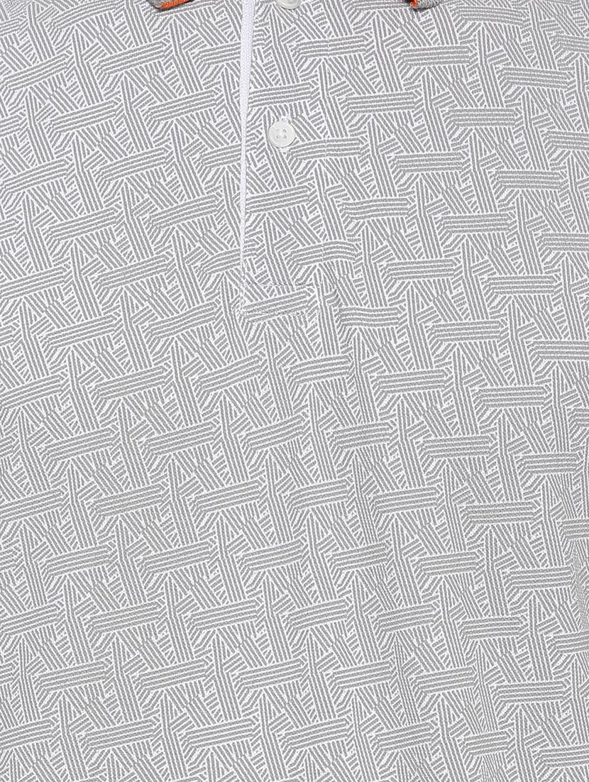 grey front print polo tshirt - 16174720 - Zoom Image - 4