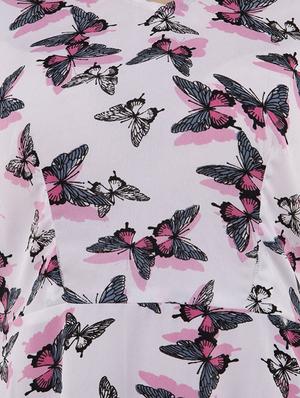 v neck printed asymmetric dress - 16175149 - Standard Image - 4