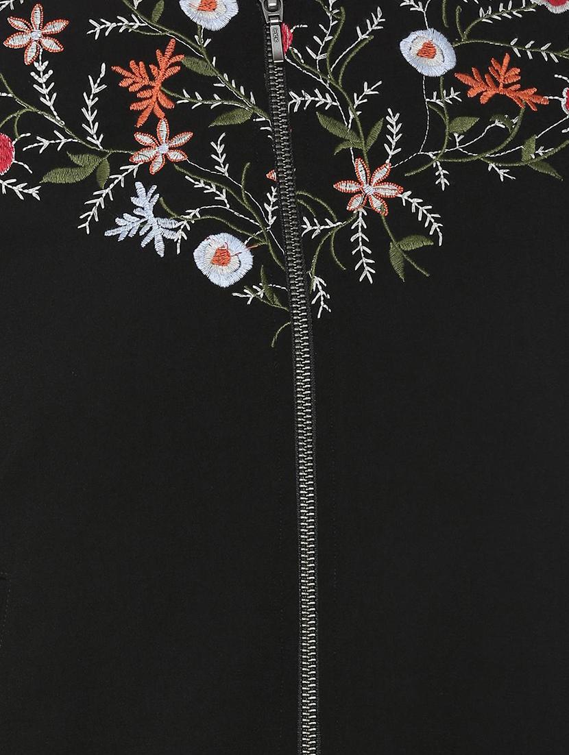 embroidered zip up jacket - 16178260 - Zoom Image - 4