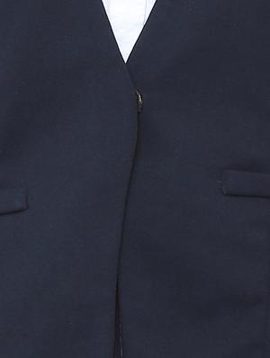 v-neck solid casual blazer - 16178264 - Standard Image - 4