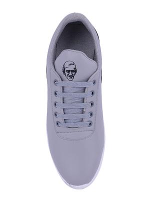 grey leatherette lace up sport shoes - 16179125 - Standard Image - 4