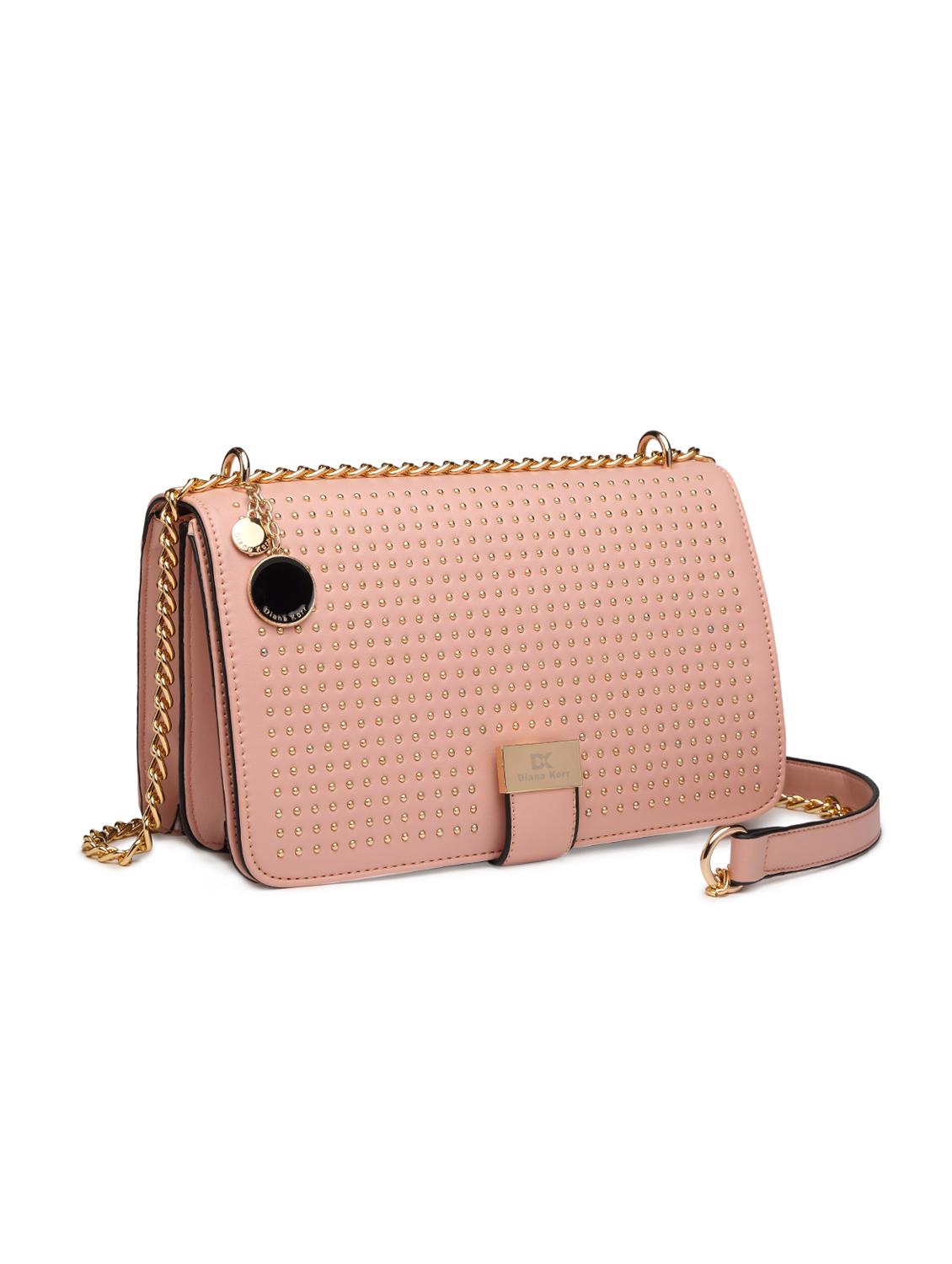 pink leatherette (pu) regular sling bag - 16183822 - Zoom Image - 4