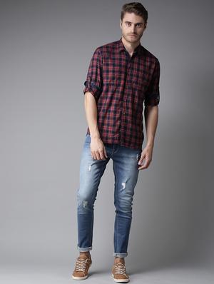 red checkered casual shirt - 16184267 - Standard Image - 4