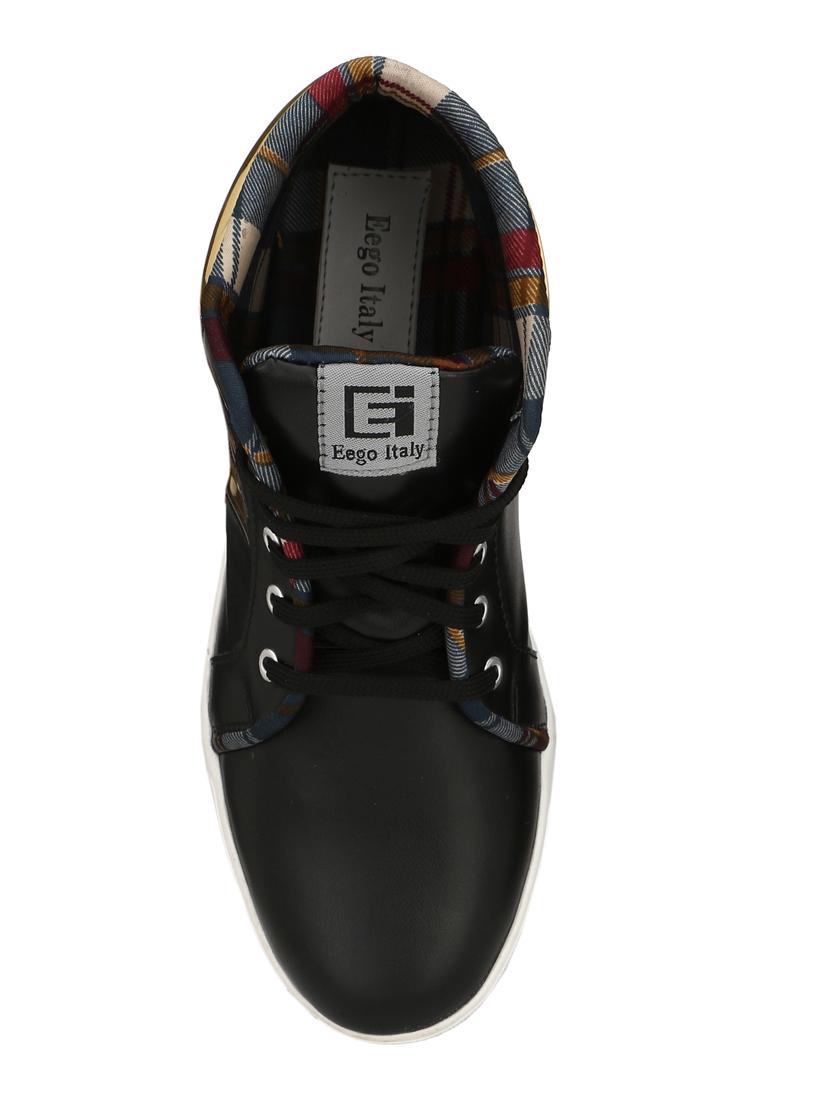 black leatherette lace up sneakers - 16185340 - Zoom Image - 4