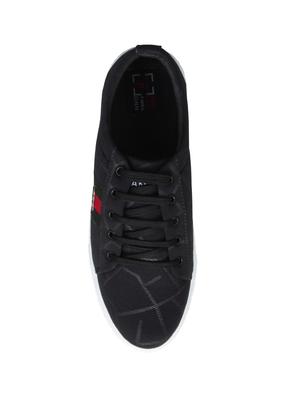 black canvas lace up sneakers - 16185351 - Standard Image - 4