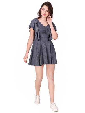 v neckline fit & flare dress - 16187380 - Standard Image - 4