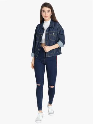 button up denim jacket - 16187397 - Standard Image - 4